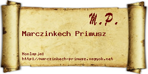 Marczinkech Primusz névjegykártya